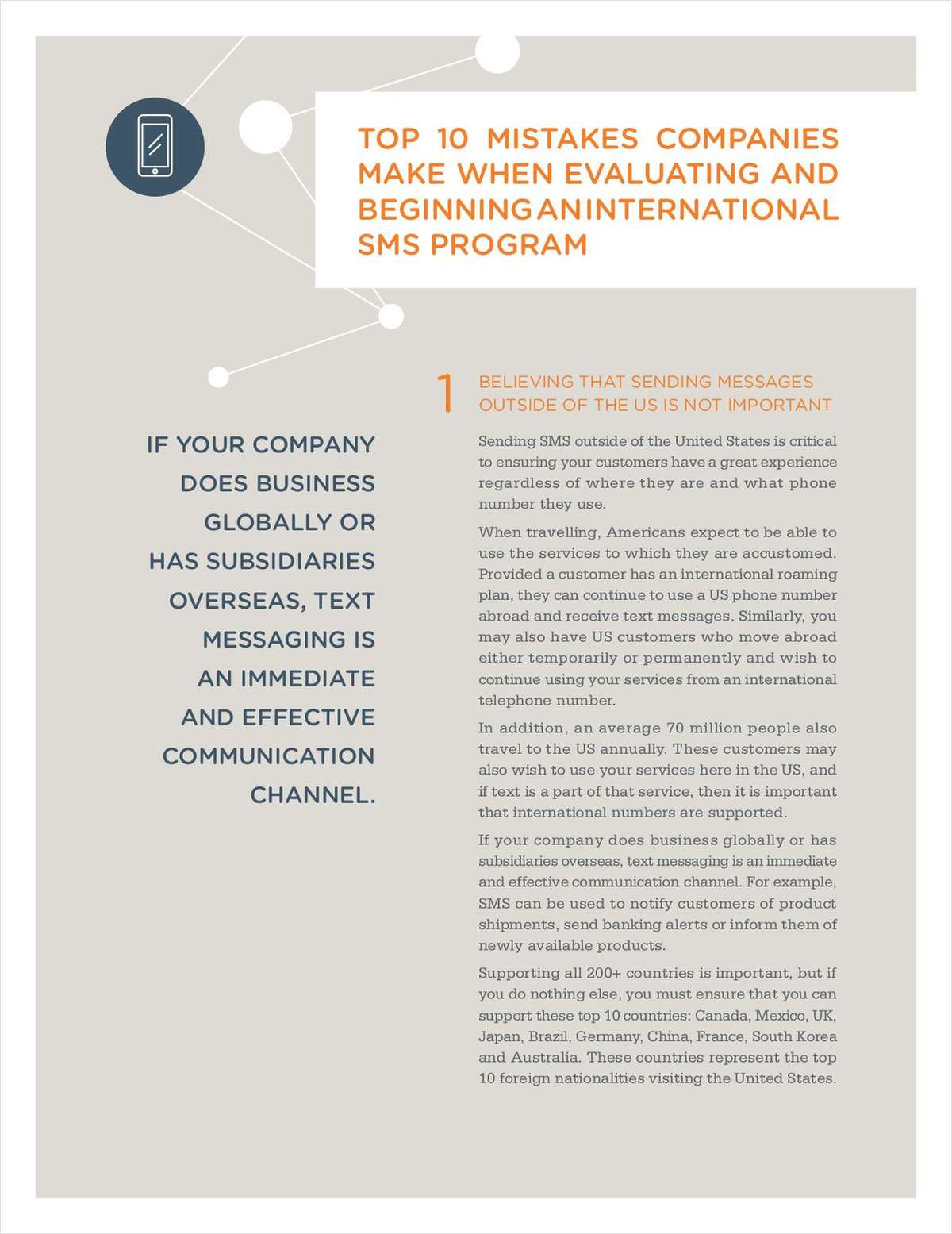Free eGuide : Top 10 International SMS Misconceptions