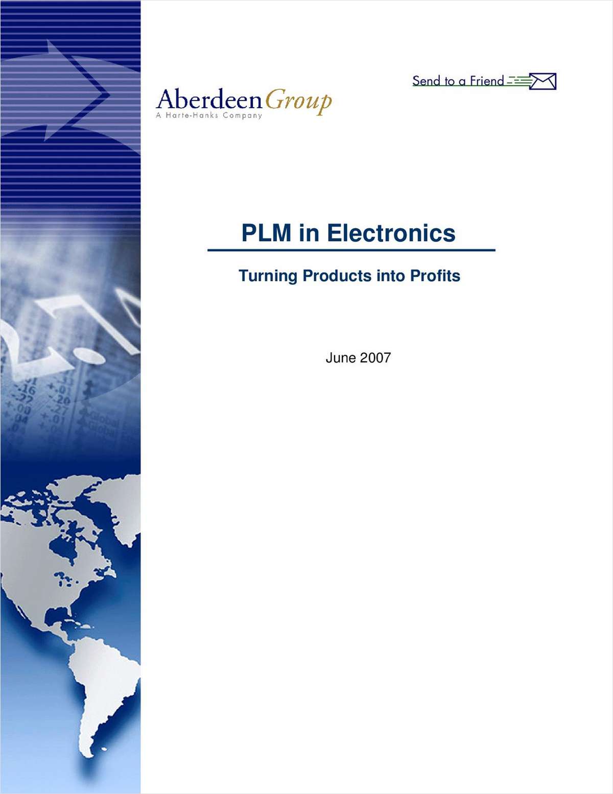 PLM in Electronics Report; Turning Products into Profits