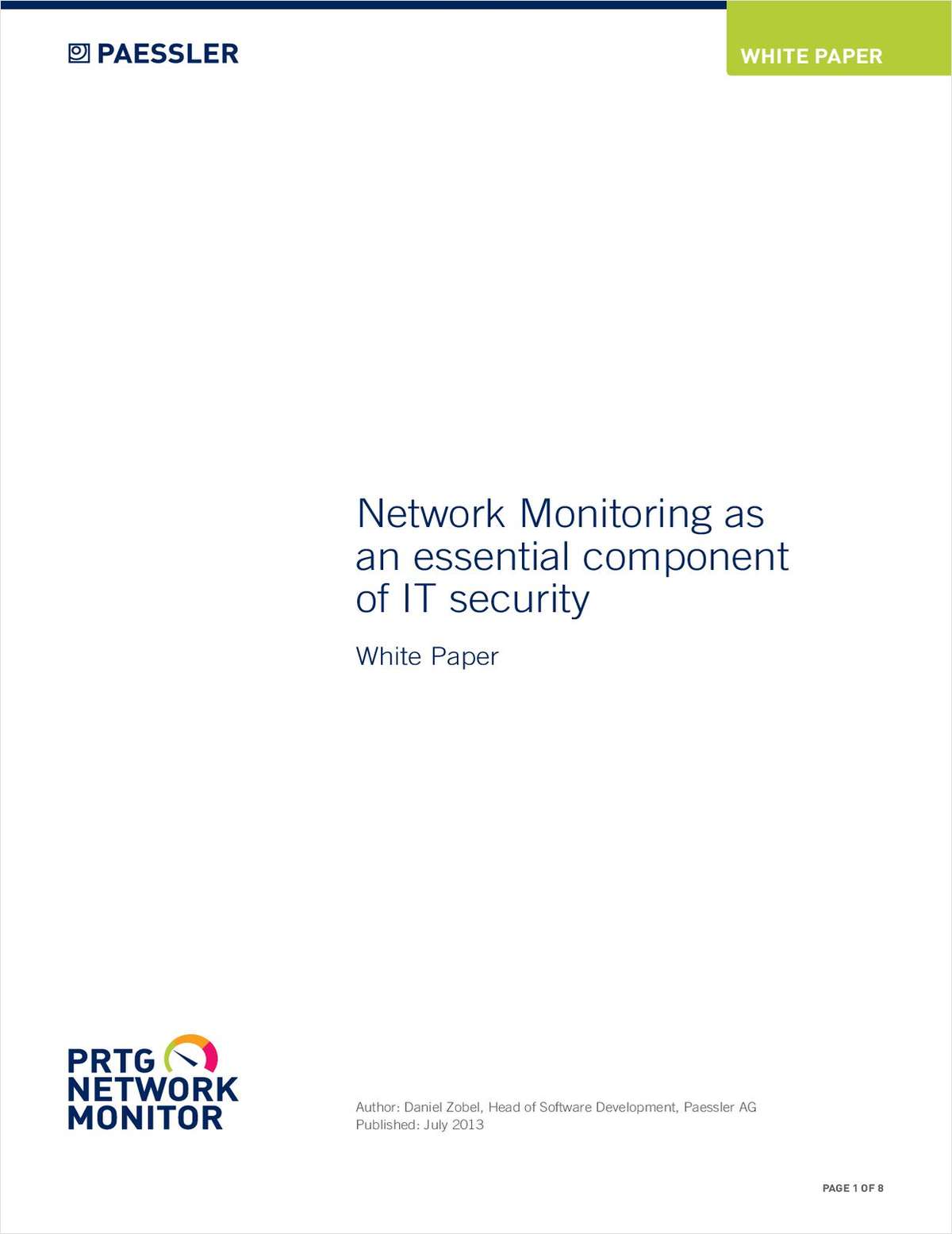 Network Monitoring as an Essential Component of IT Security