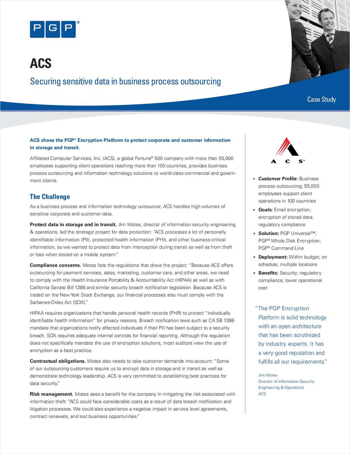 ACS: Securing Sensitive Data in Business Process Outsourcing