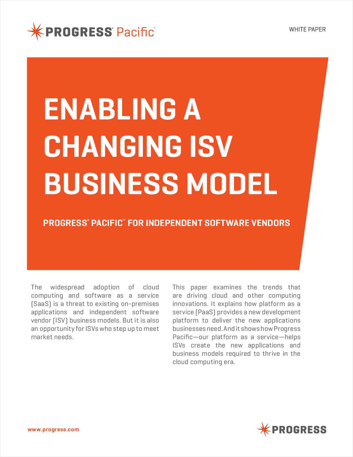 Enabling a Changing ISV Business Model
