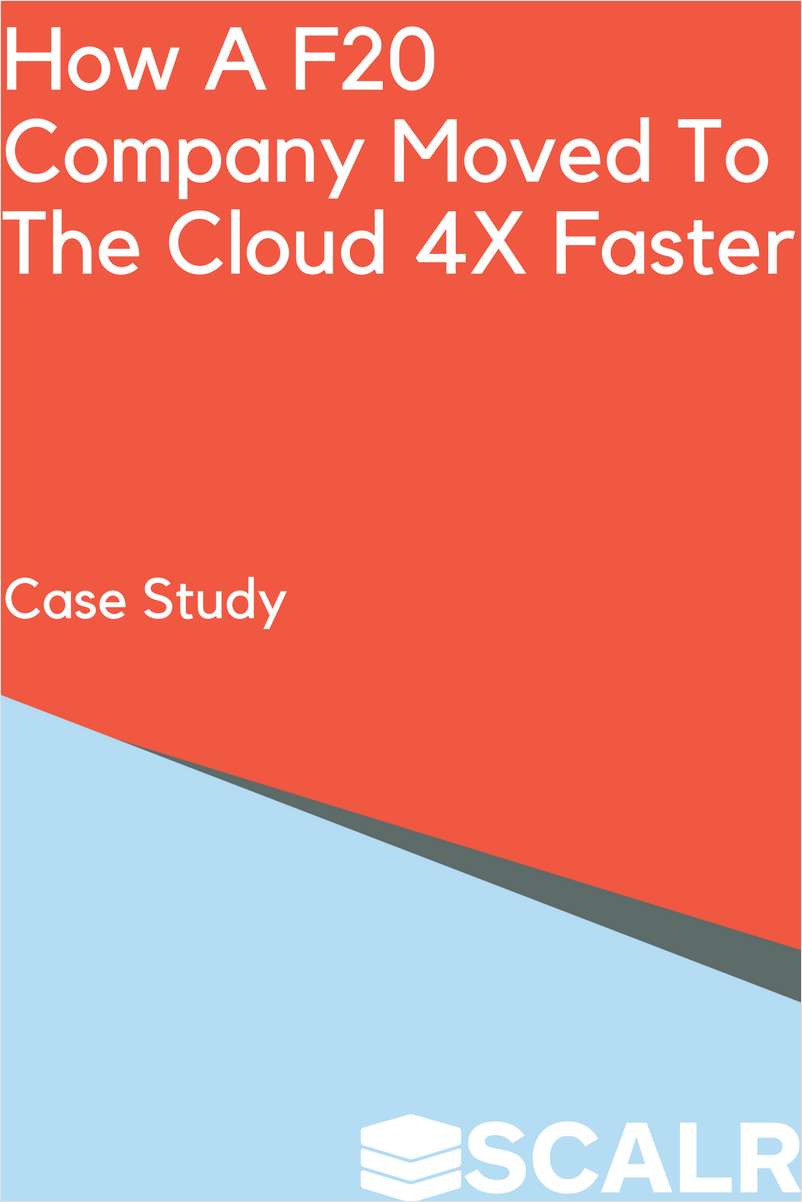 Lean How a F20 Company Moved To The Cloud 4X Faster