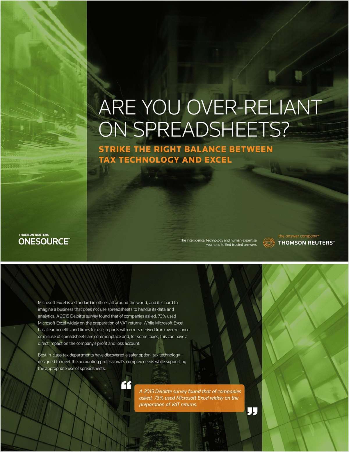 ARE YOU OVER-RELIANT ON SPREADSHEETS?