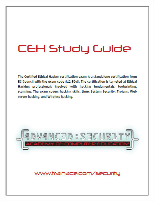 Free Certified Ethical Hacker v8 Exam Prep Study Guide