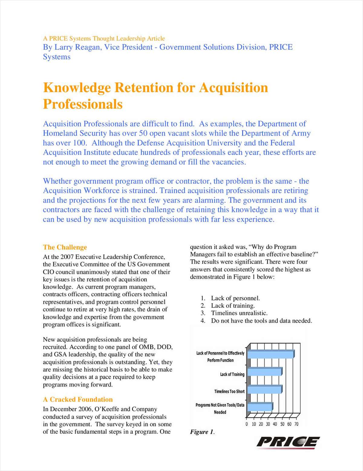 Knowledge Retention for Acquisition Professionals