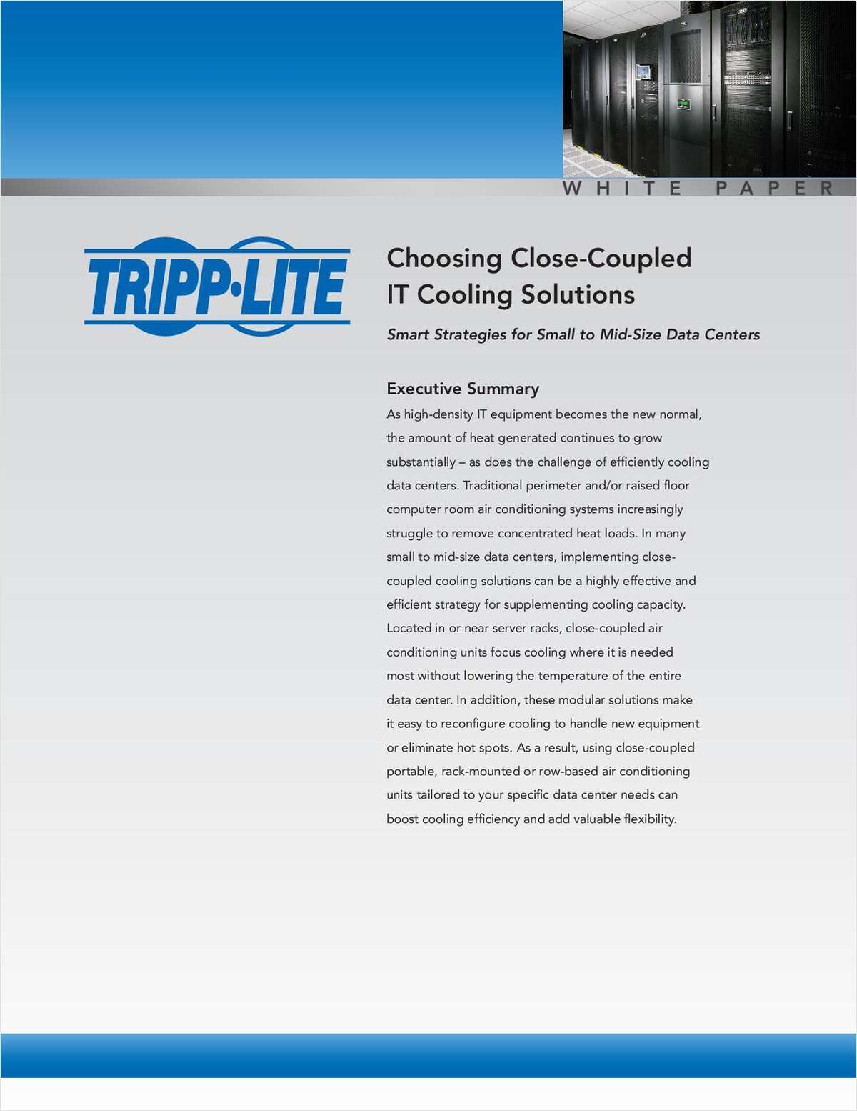 Choosing Close-Coupled IT Cooling Solutions