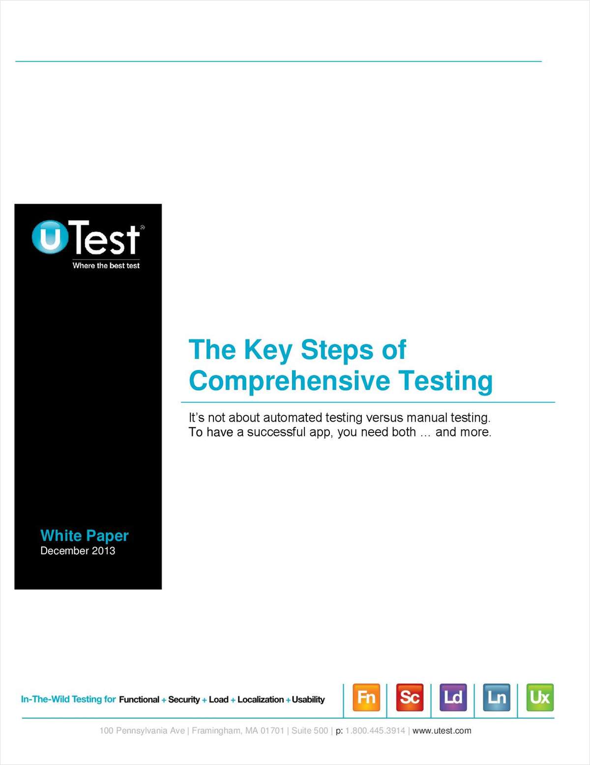 The Key Steps of Comprehensive Testing