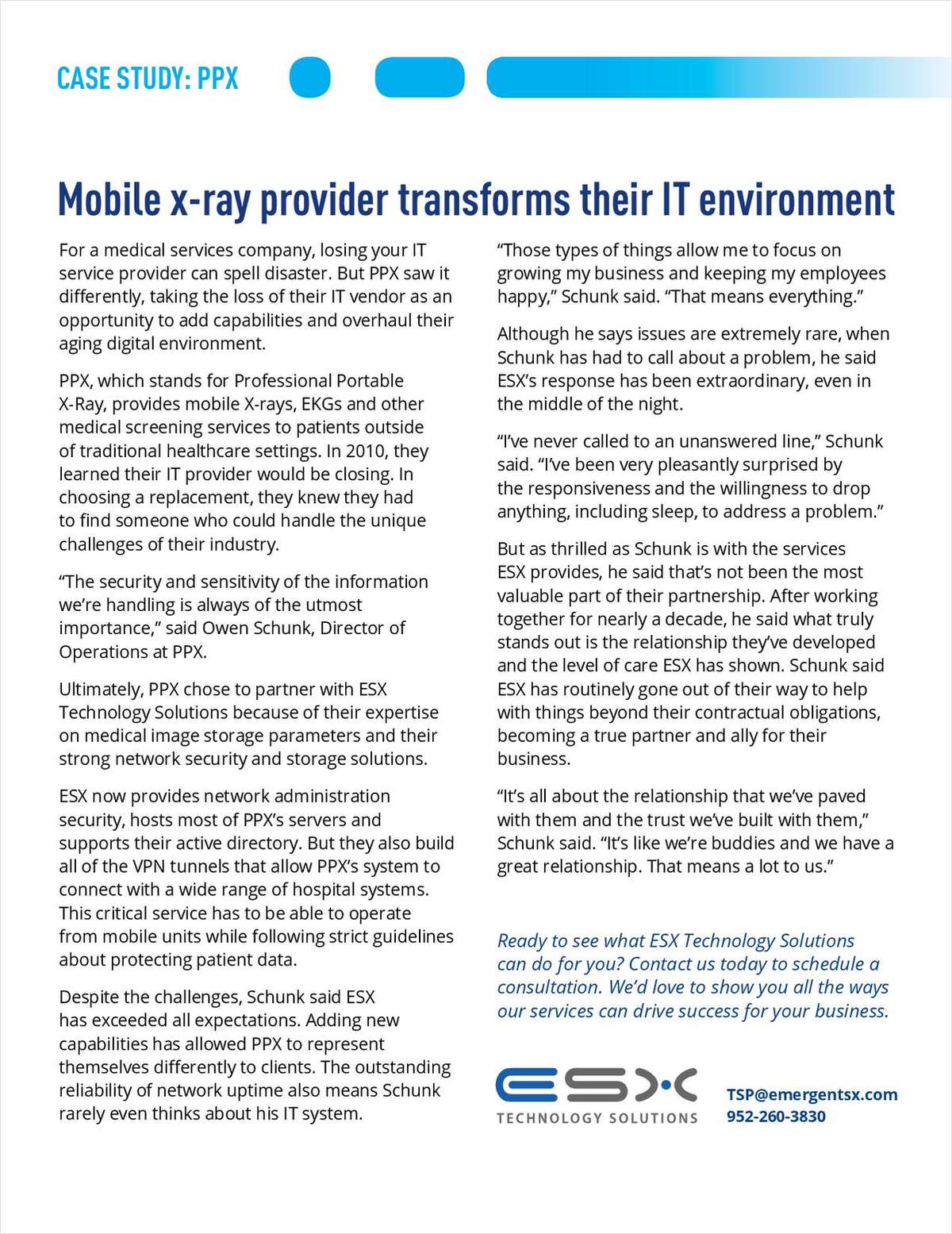 Mobile X-Ray Provider Transforms Their IT Environment