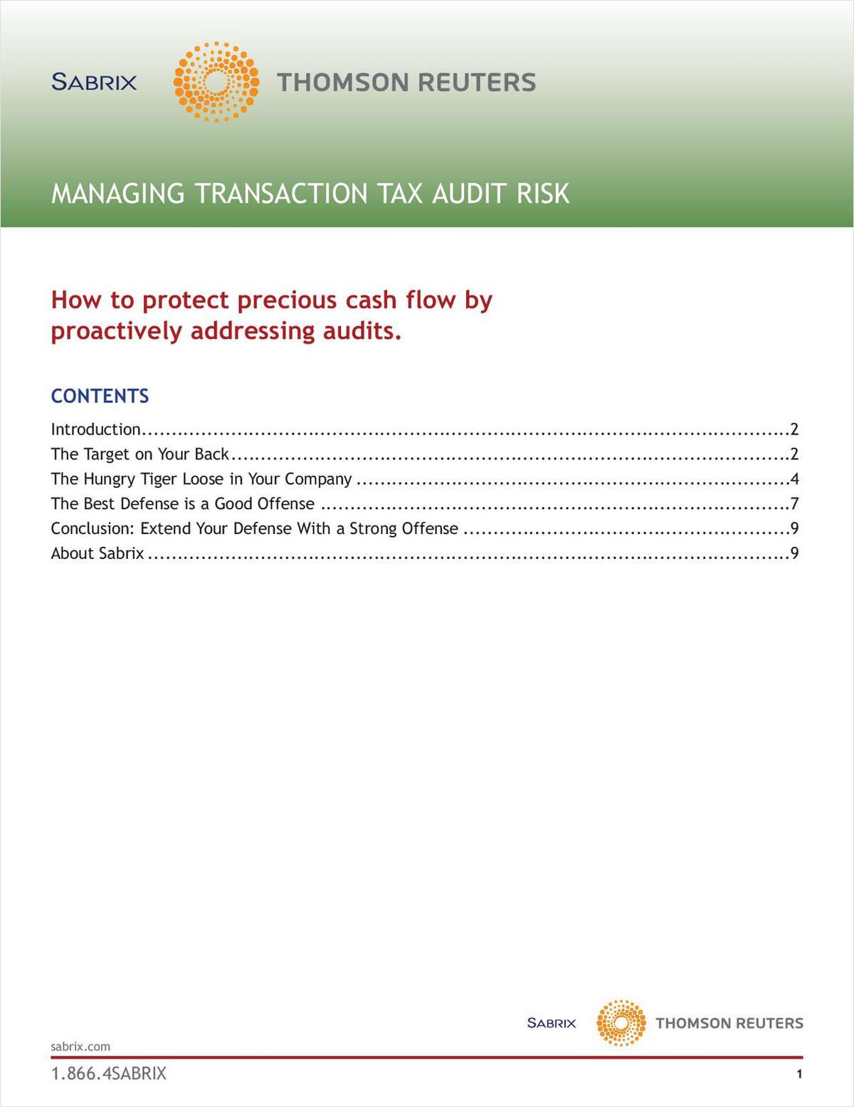 Managing Transaction Tax Audit Risk