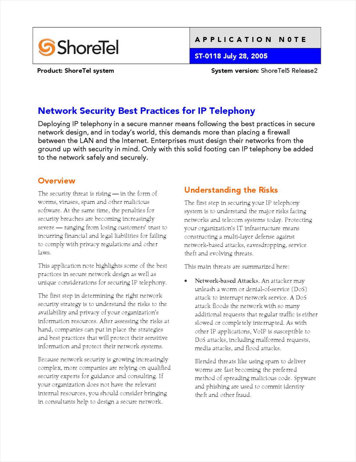Best Practices for VoIP Security
