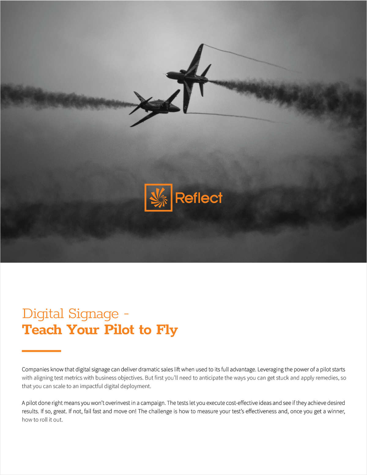 Digital Signage - Teach Your Pilot to Fly