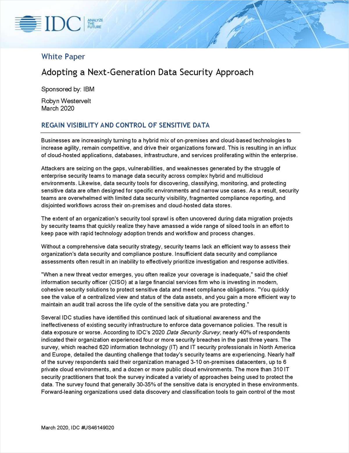 Adopting a Next-Generation Data Security Approach