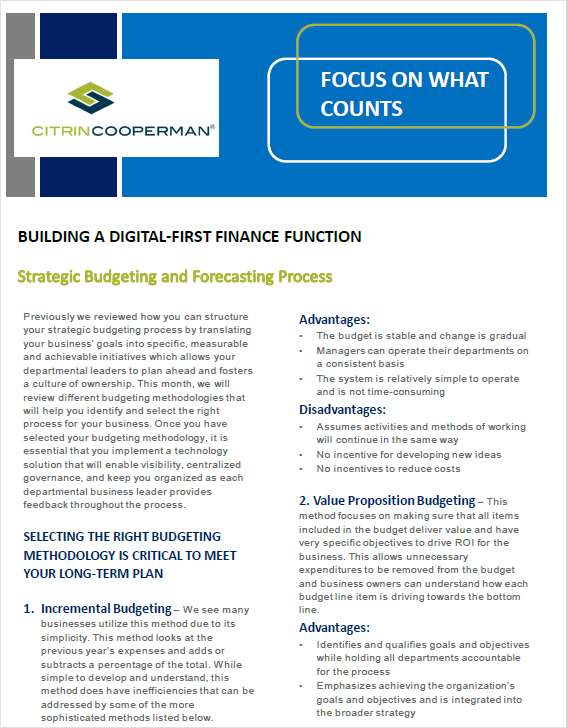 BUILDING A DIGITAL-FIRST FINANCE FUNCTION