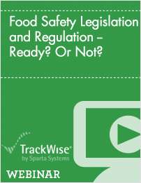Food Safety Legislation and Regulation -- Ready? Or Not?
