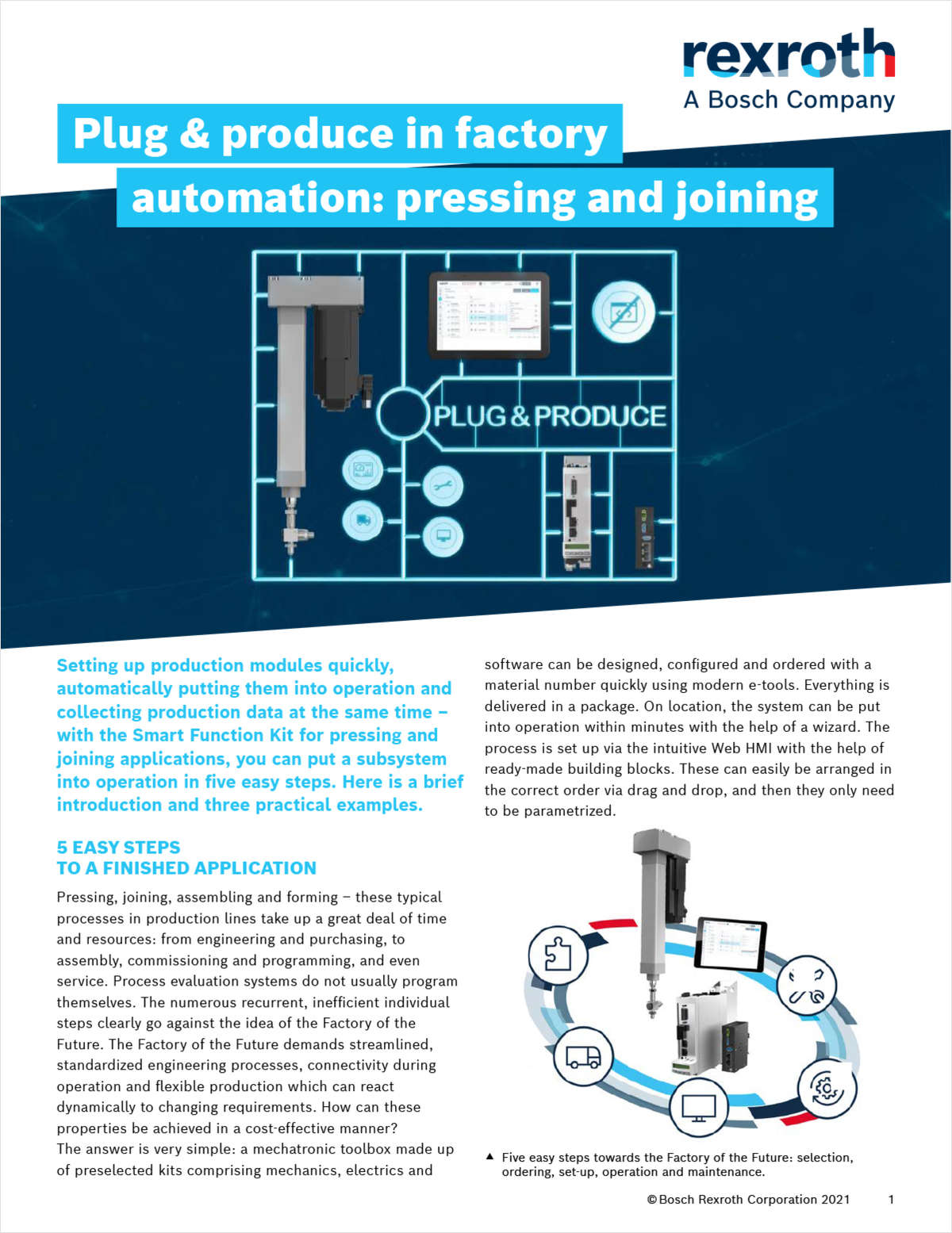 Plug & produce in factory automation: pressing and joining