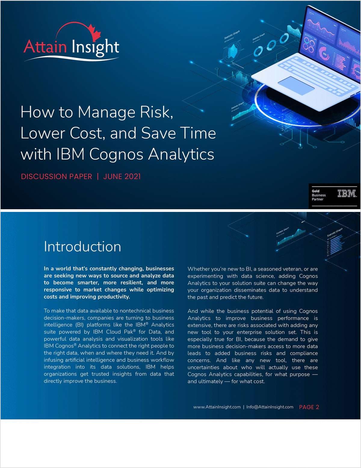 How to Manage Risk, Lower Cost, and Save Time with IBM Cognos Analytics