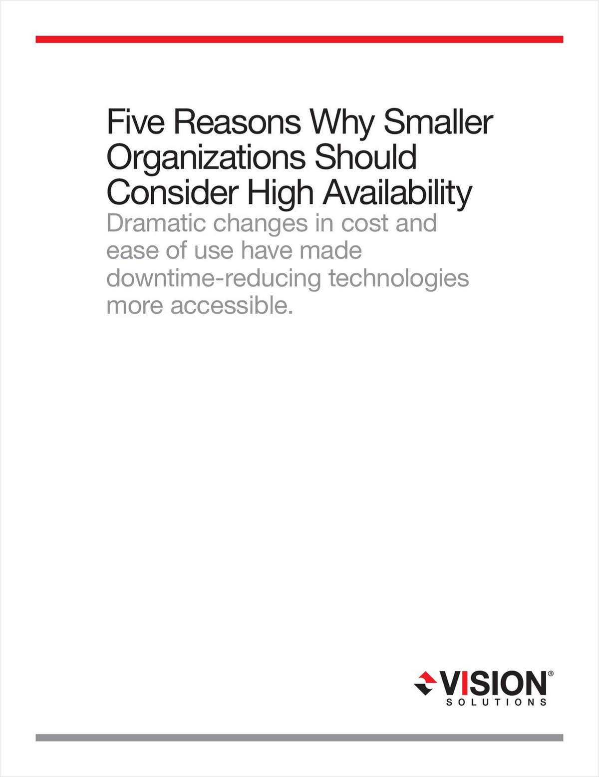 Five Reasons Why Smaller Organizations Should Consider System i (AS/400) High Availability