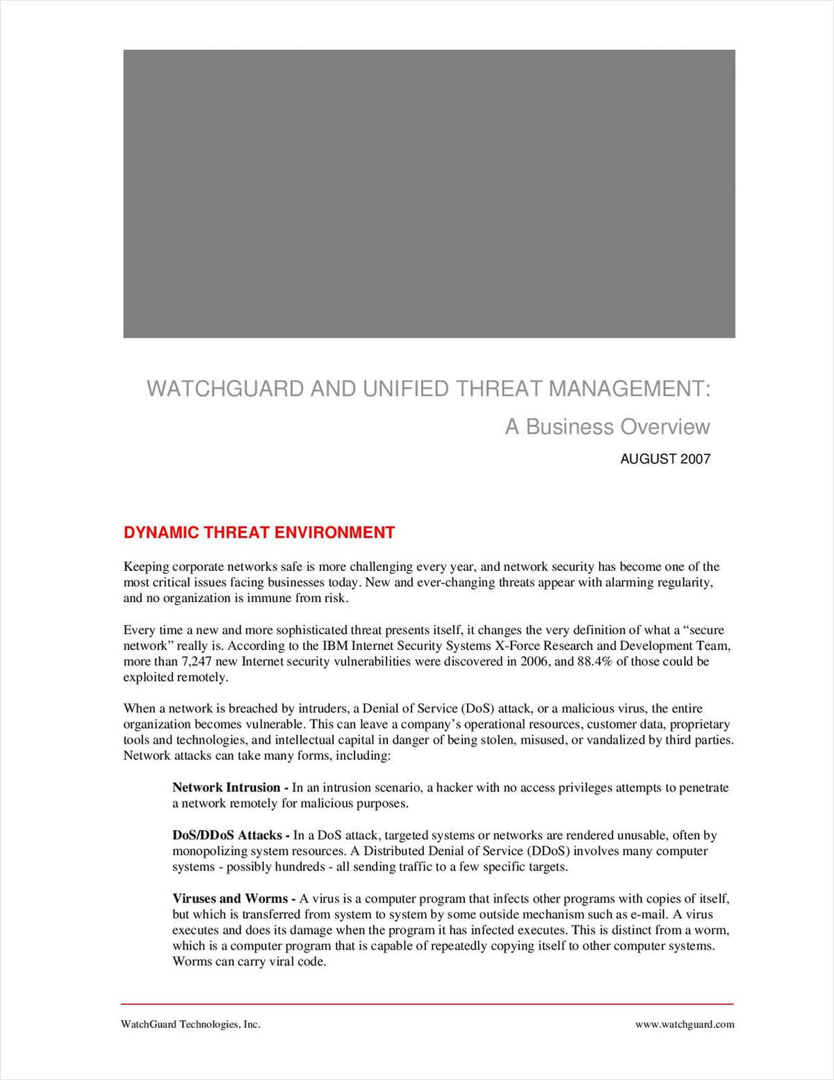 Unified Threat Management: How to Stop Spyware, Spam, Viruses, and Other Malicious Attacks