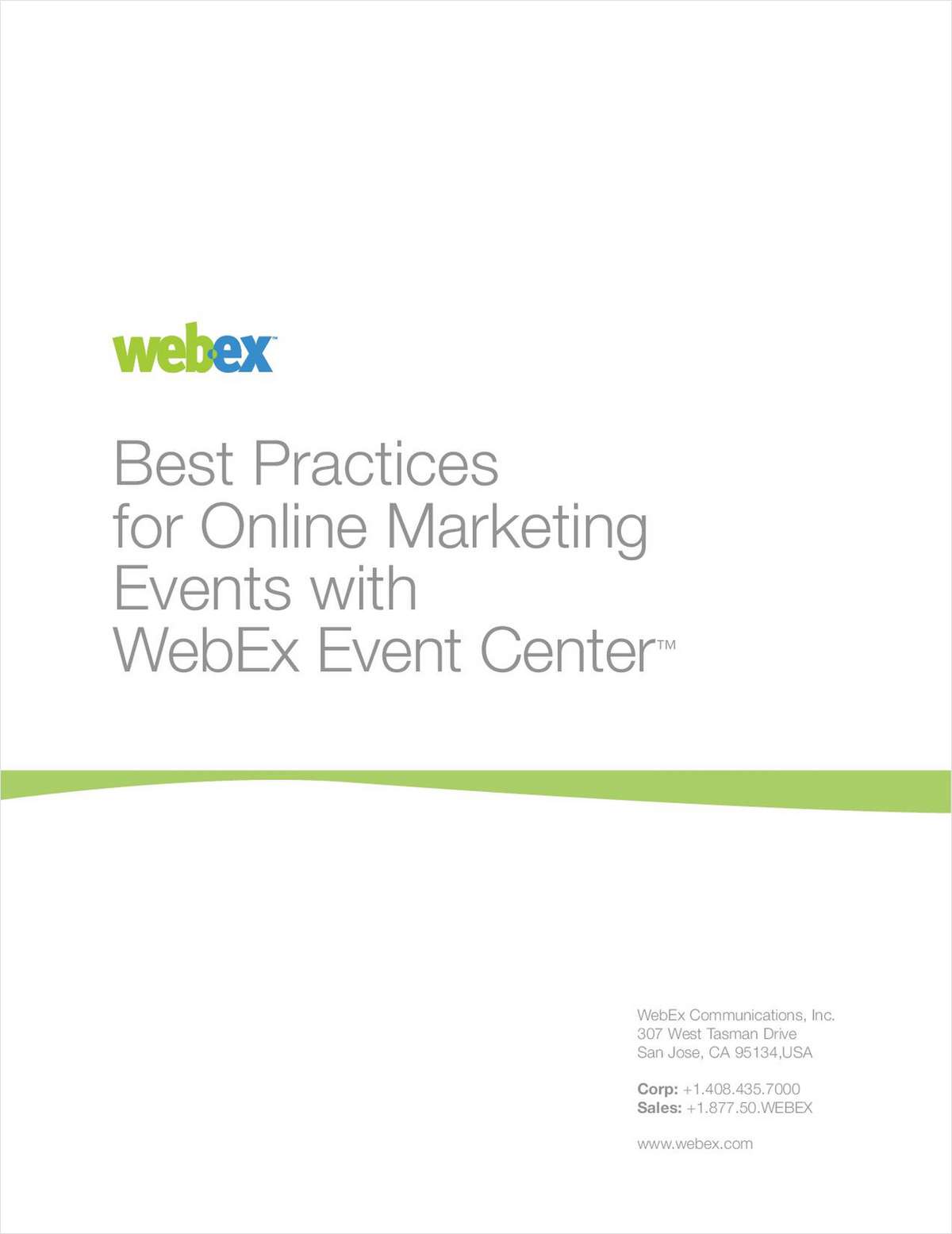 Best Practices for Online Marketing Events with WebEx Events Center