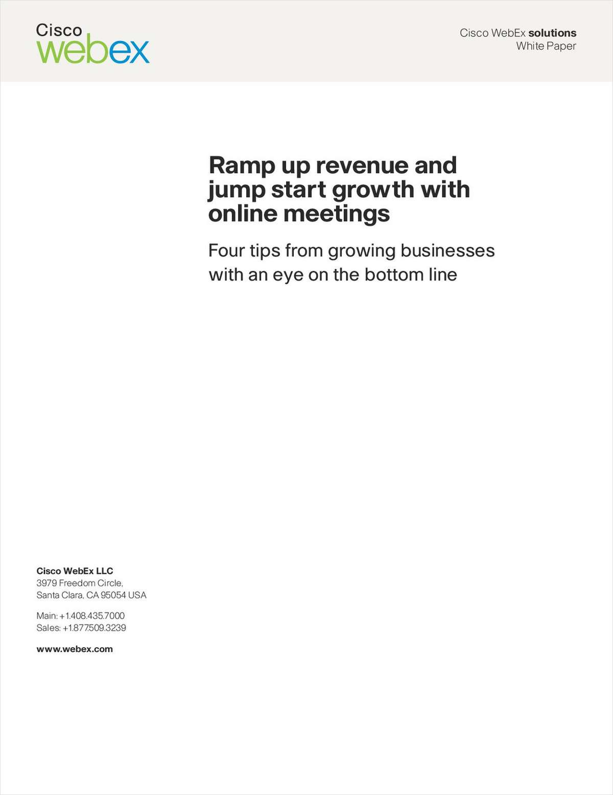 Ramp Up Revenue and Jump Start Growth with Online Meetings