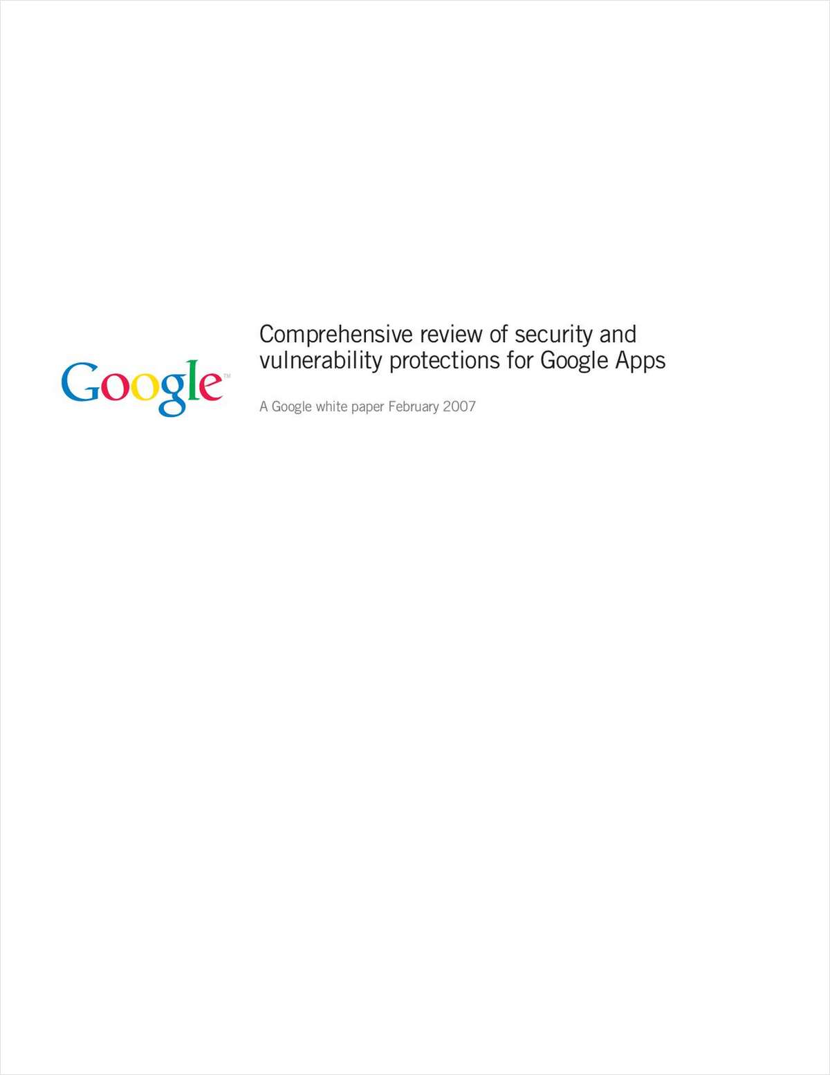 Comprehensive Review of Security and Vulnerability Protections for Google Apps