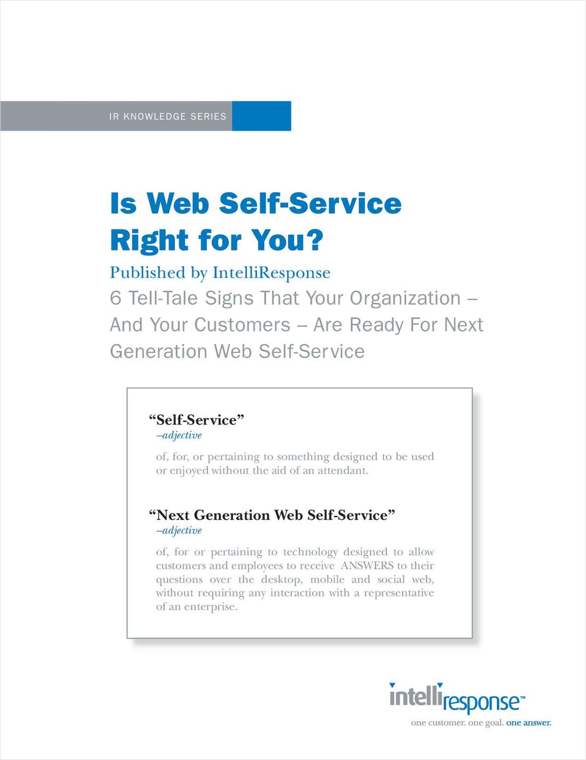 Is Web Self-Service Right for You?