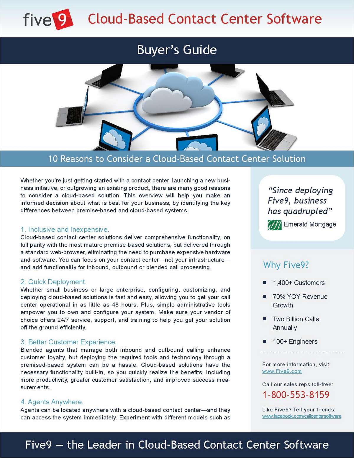 10 Reasons to Consider a Cloud-Based Contact Center Solution