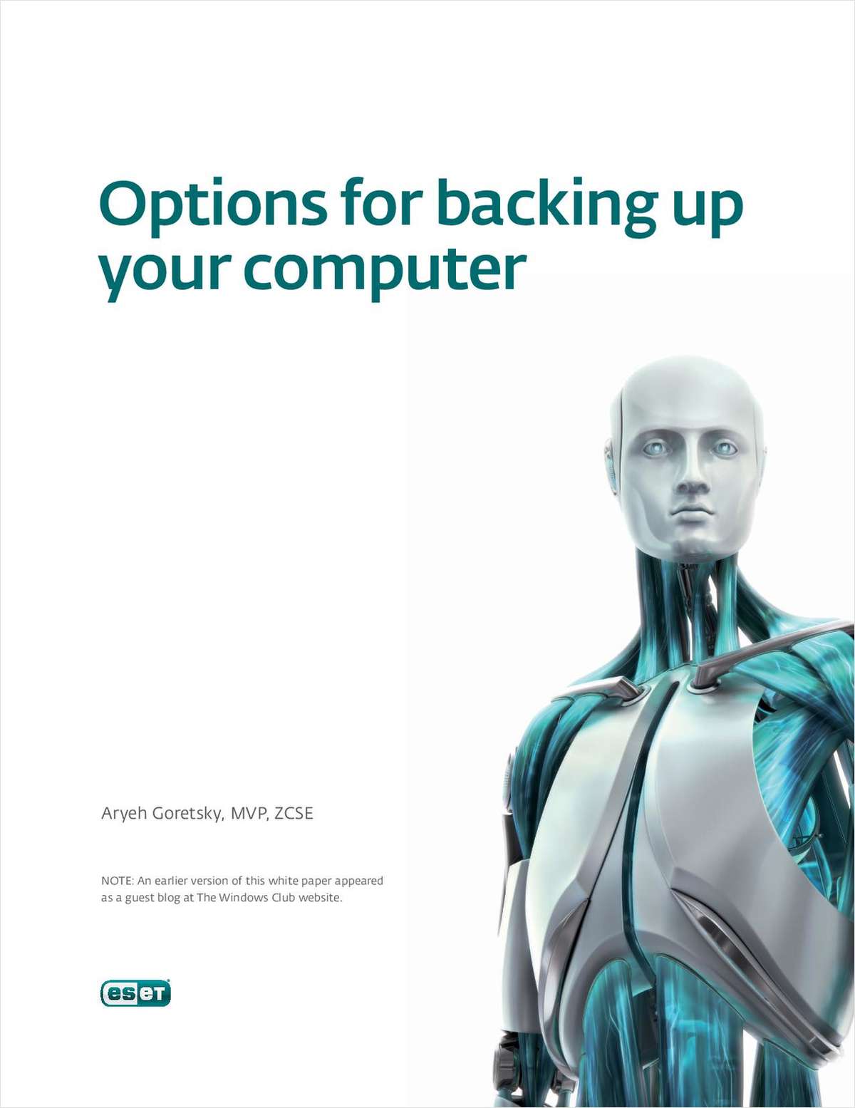 Options for Backing Up Your Computer