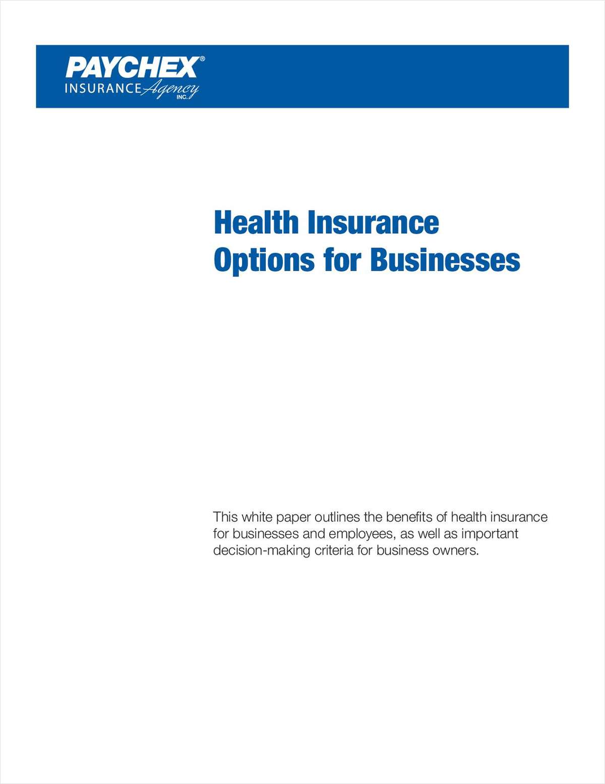 Health Insurance Options for Businesses