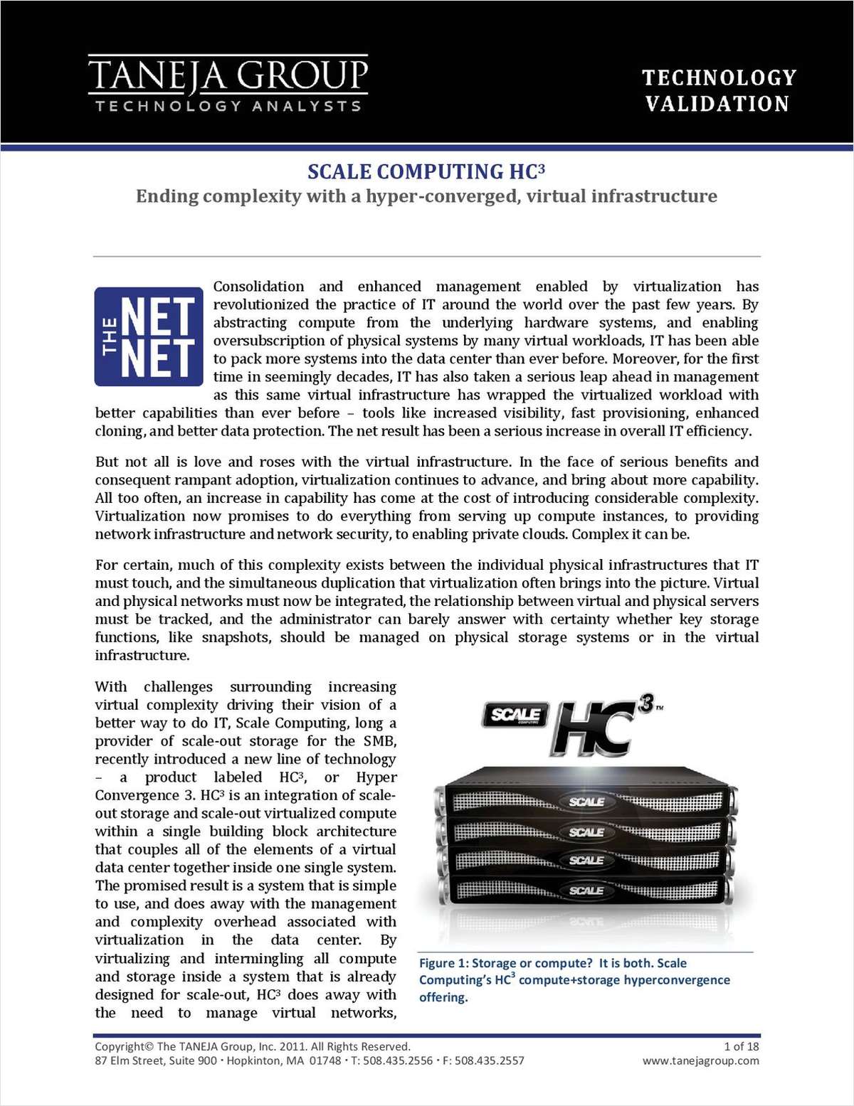 Taneja Group White Paper - End Complexity and Reduce Costs with a Hyper-Converged, Virtual Infrastructure