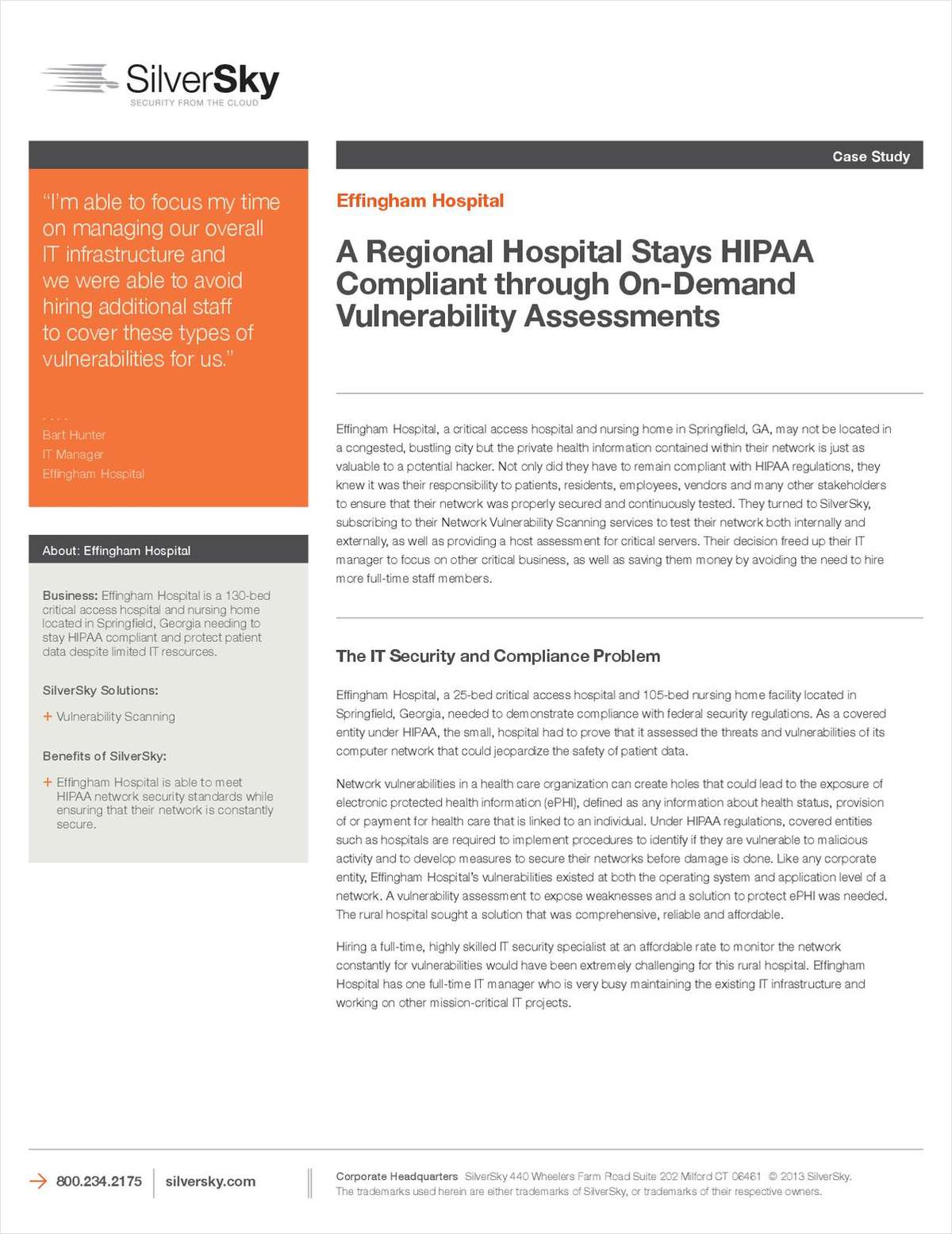 A Regional Hospital Stays HIPAA Compliant through On-Demand Vulnerability Assessments