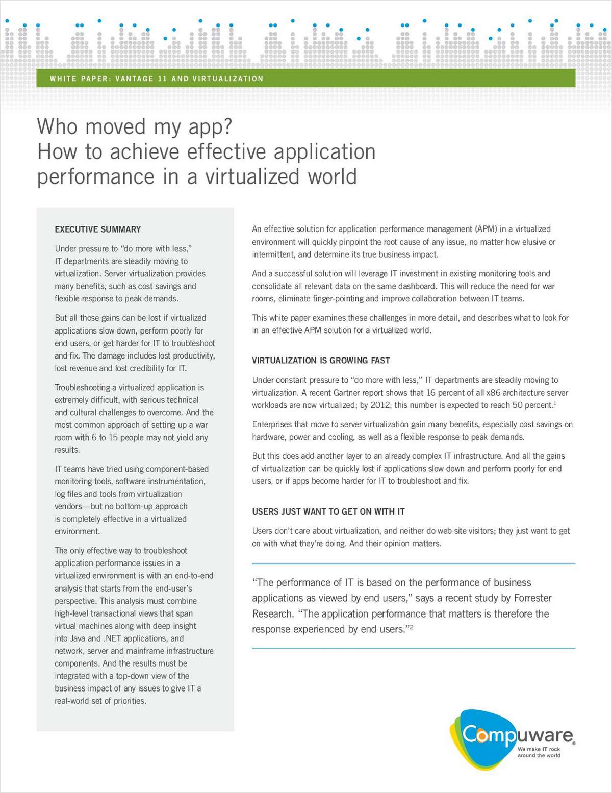 Who Moved My App? How to Achieve Effective Application Performance in a Virtualized World