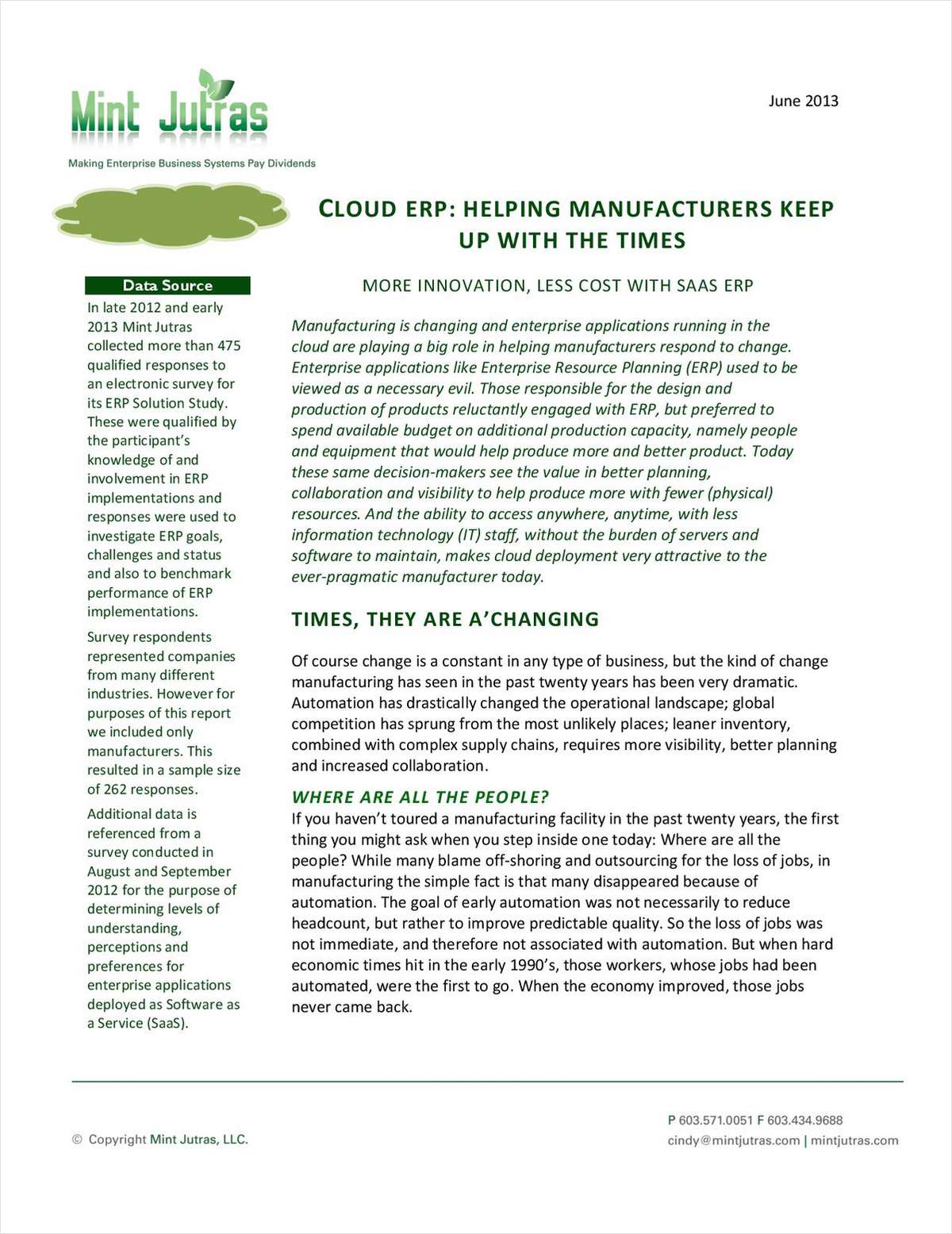 Cloud ERP: Helping Manufacturers Keep Up With The Times