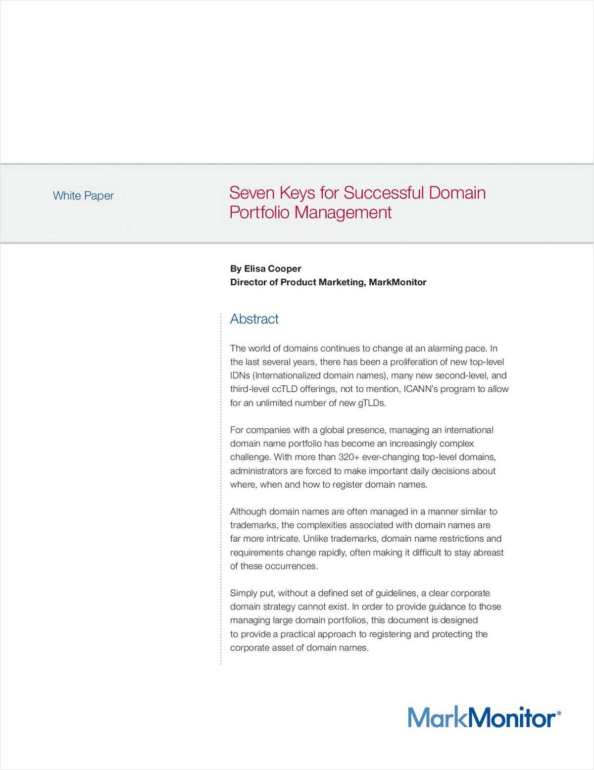 Seven Keys to Successful Domain Portfolio Management