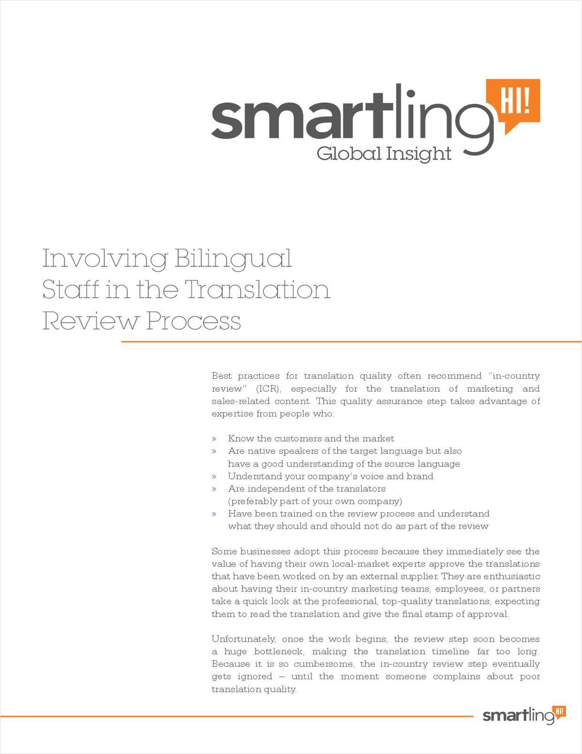 Involving Bilingual Staff in the Translation Review Process