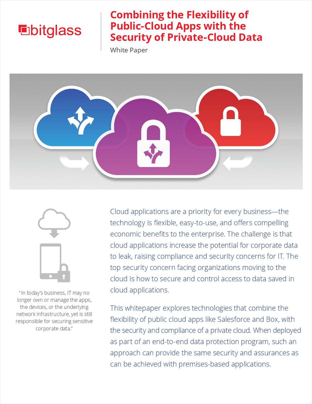 Combining the Flexibility of Public-Cloud Apps with the Security of Private-Cloud Data for the Finance Industry