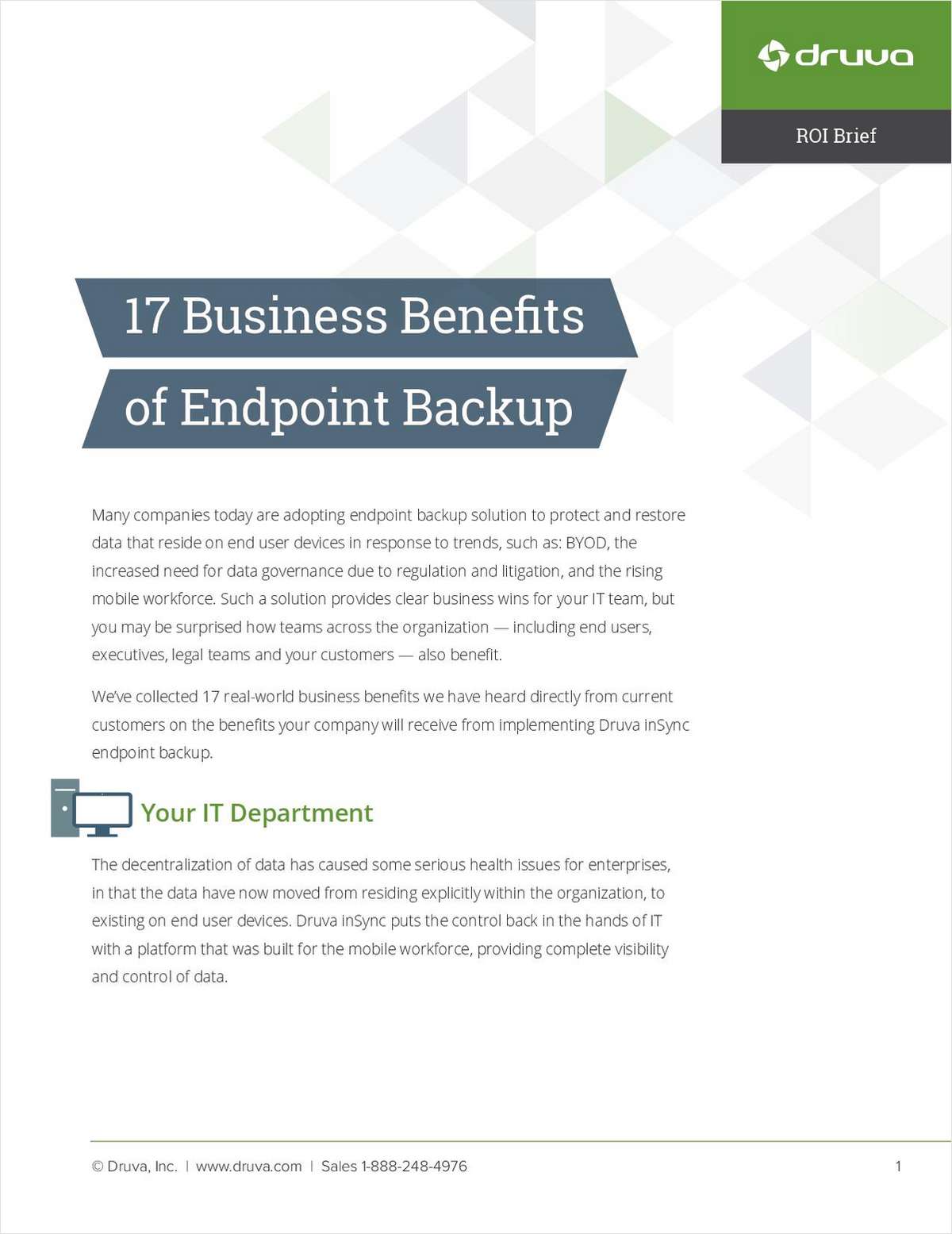 17 Business Benefits of Endpoint Backup