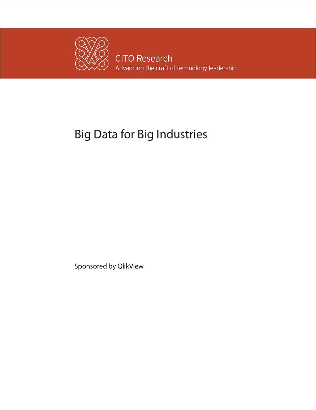 Big Data for Big Industries