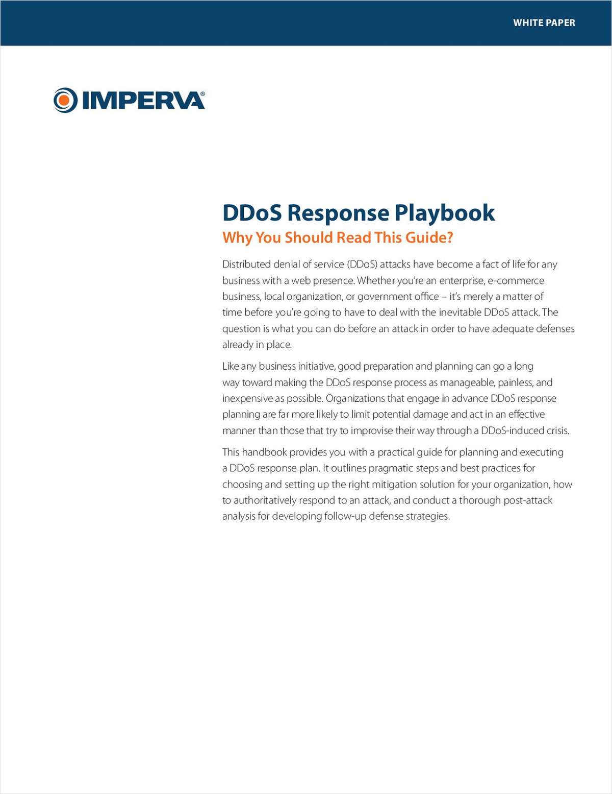 DDoS Response Playbook