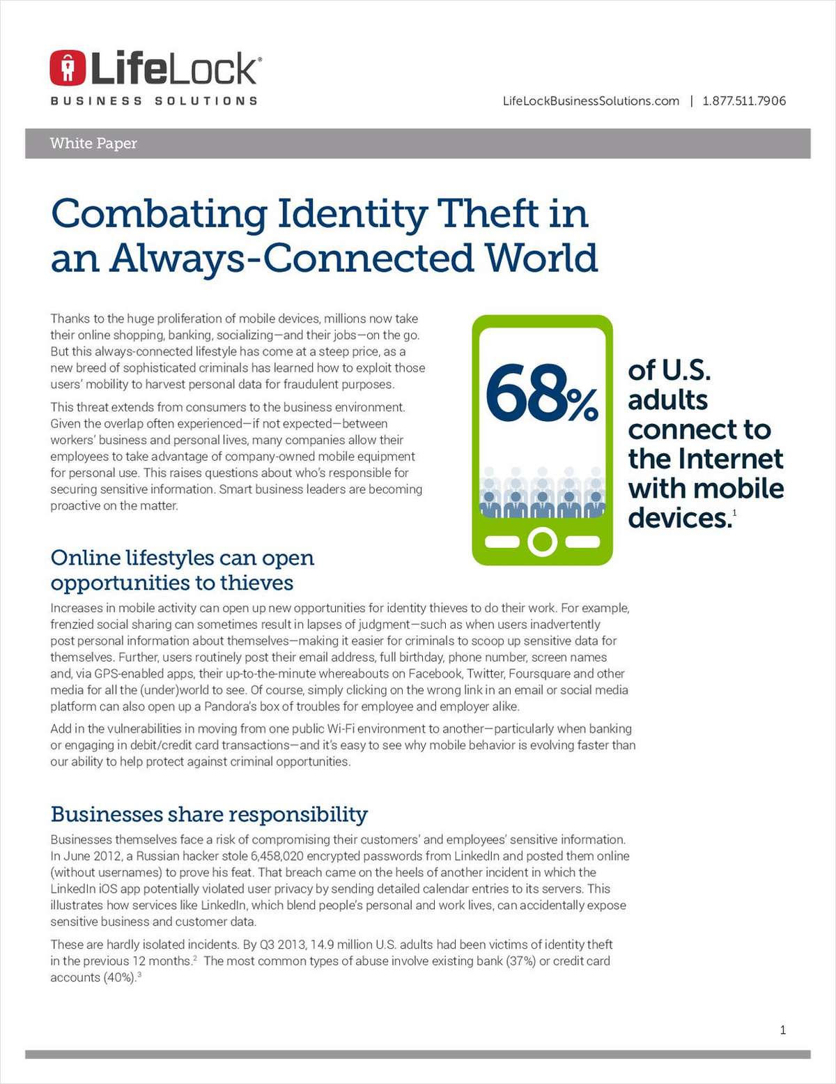 Combating Identity Theft in an Always-Connected World