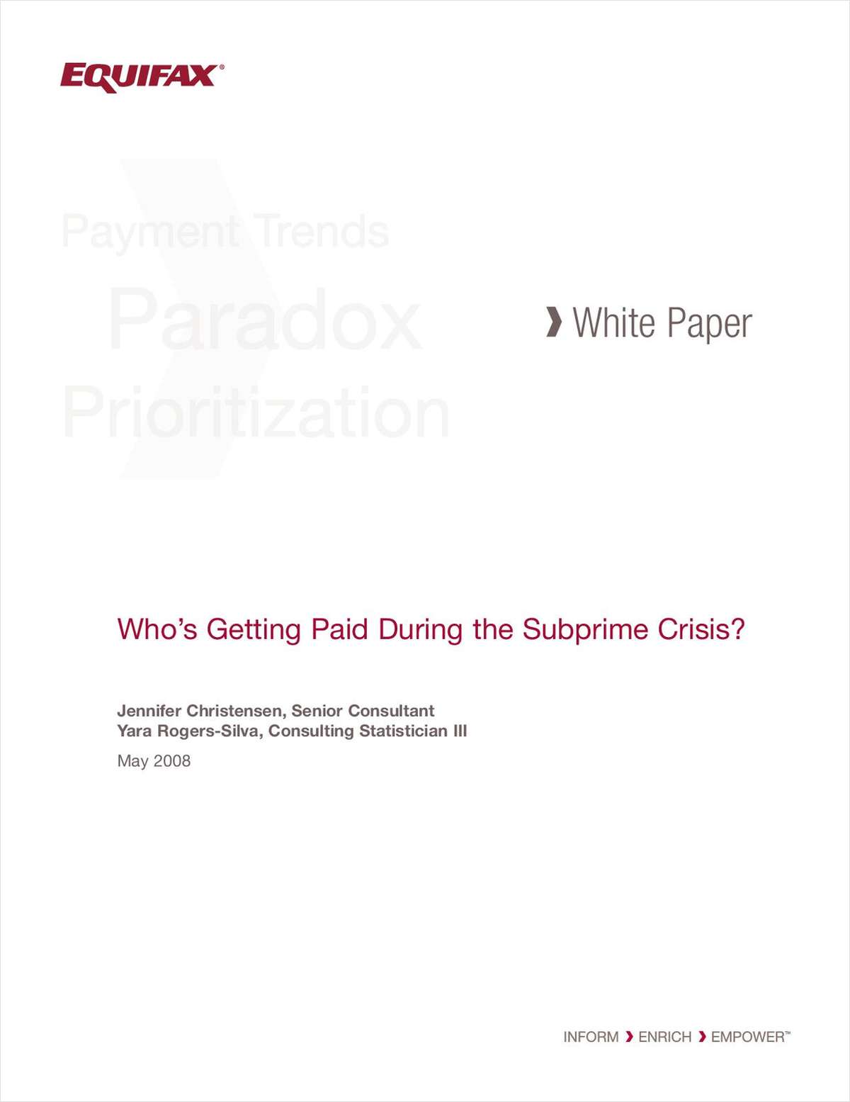 Who's Getting Paid During the Subprime Crisis?