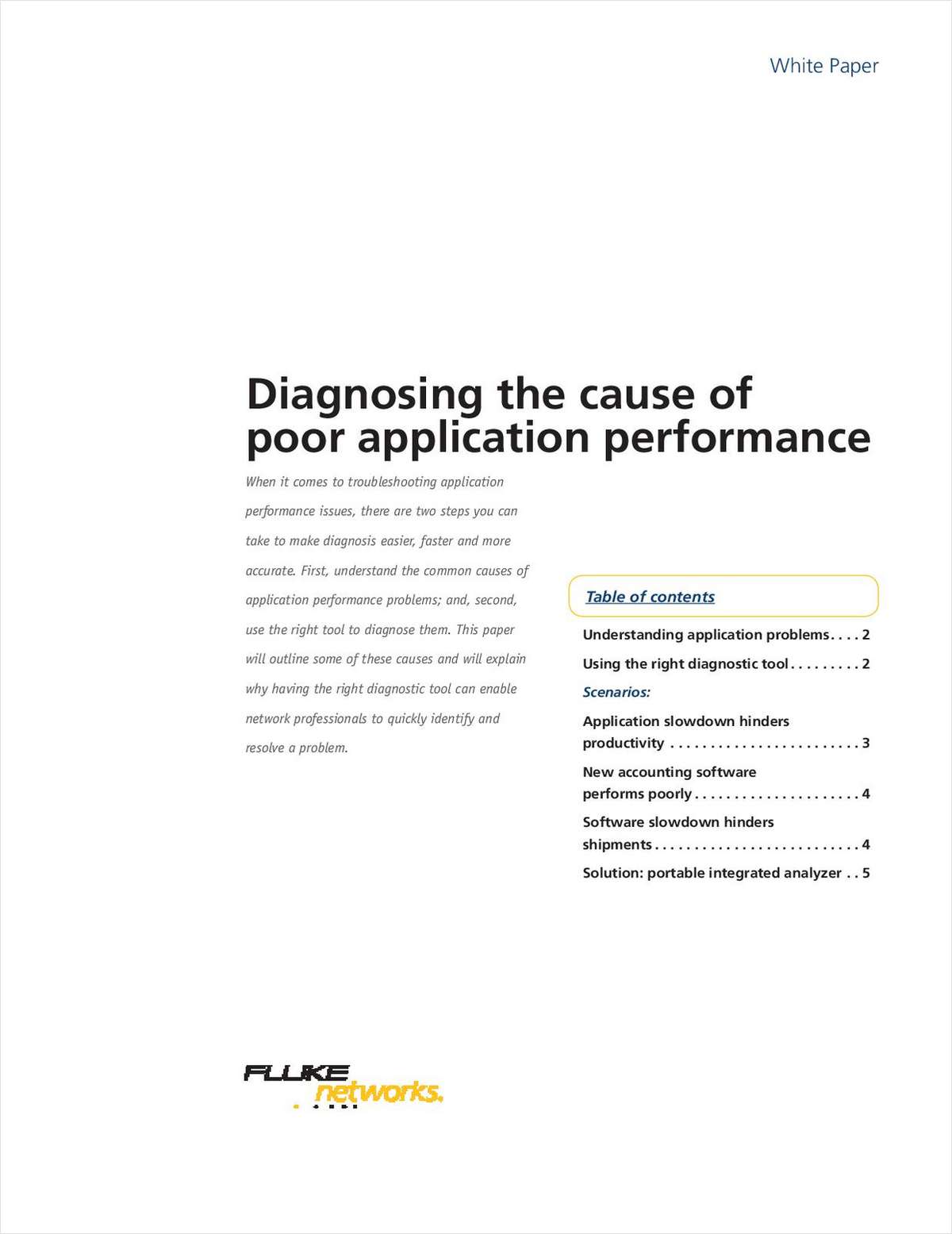 Diagnosing the Cause of Poor Application Performance