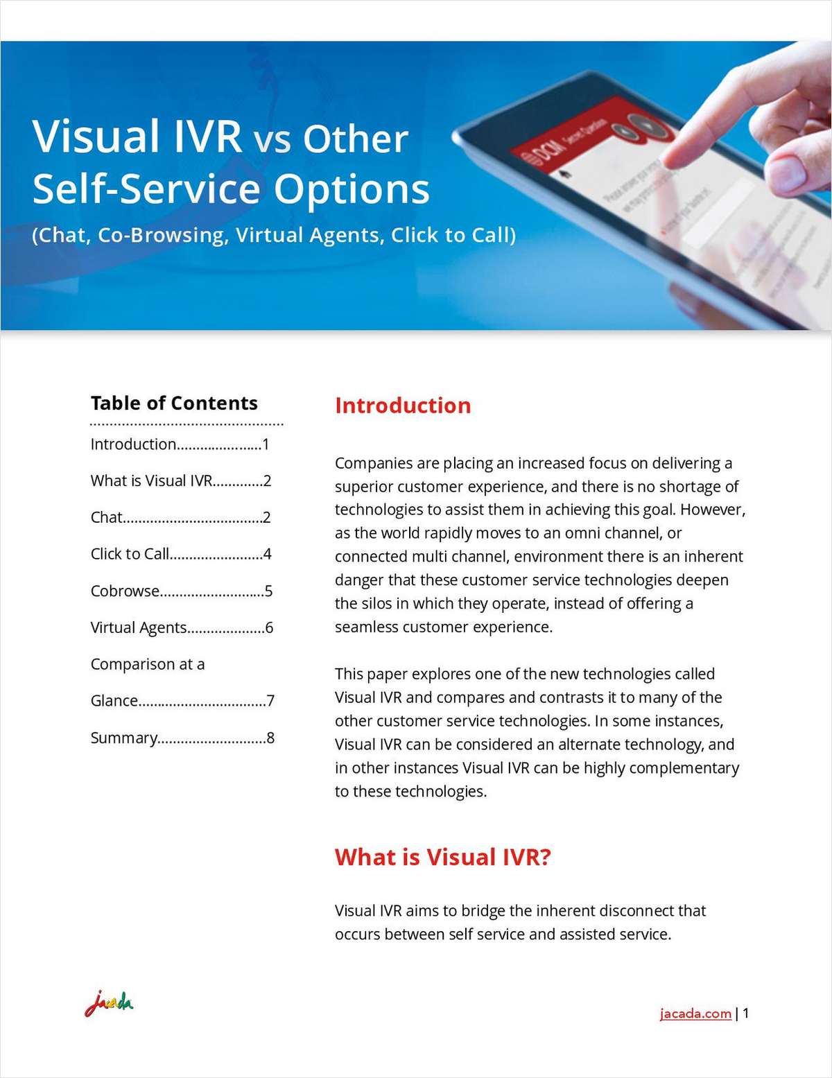 Visual IVR vs Other Self Service Options (Chat, Click to Call, Co-browse, Virtual Agents)