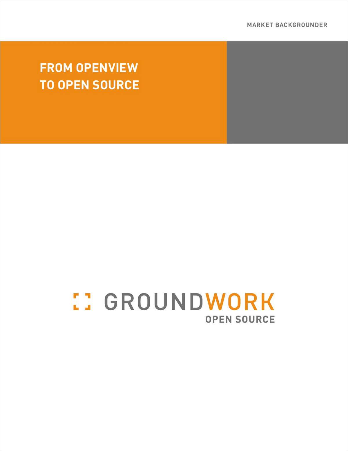 From OpenView to Open Source