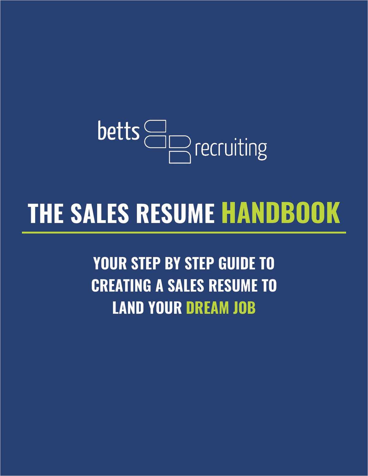 The Sales Resume Handbook