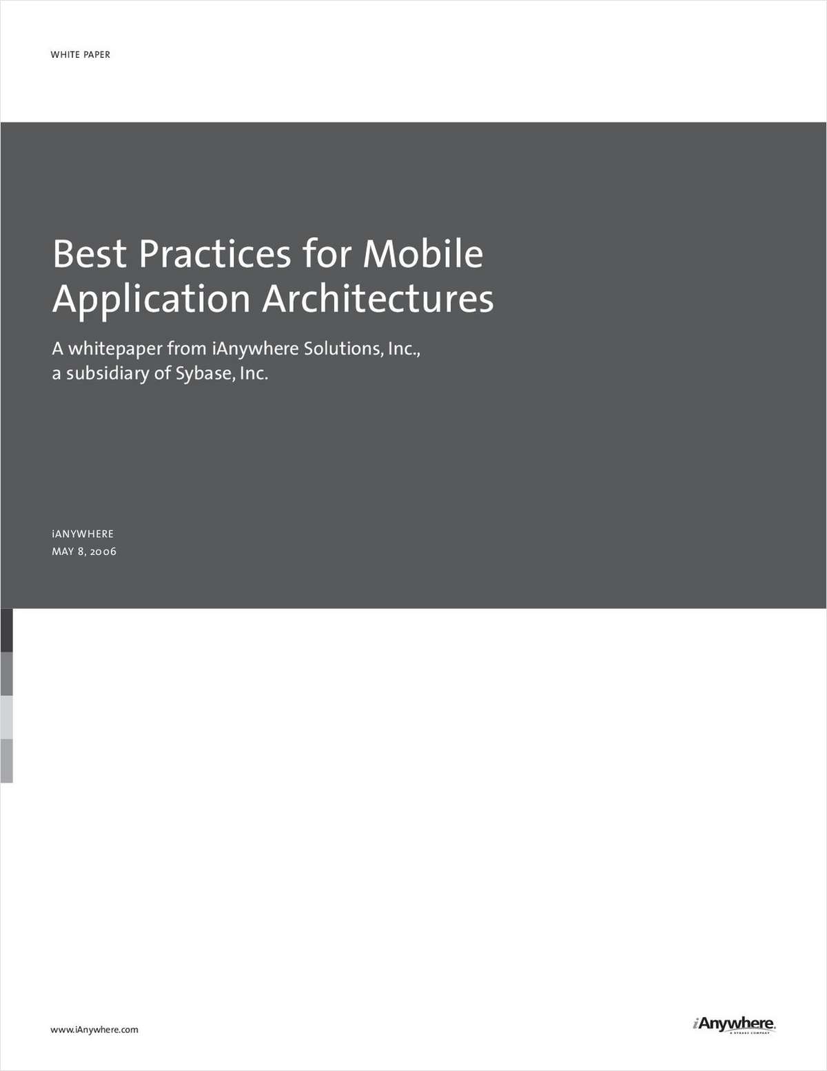 Best Practices for Mobile Application Architectures