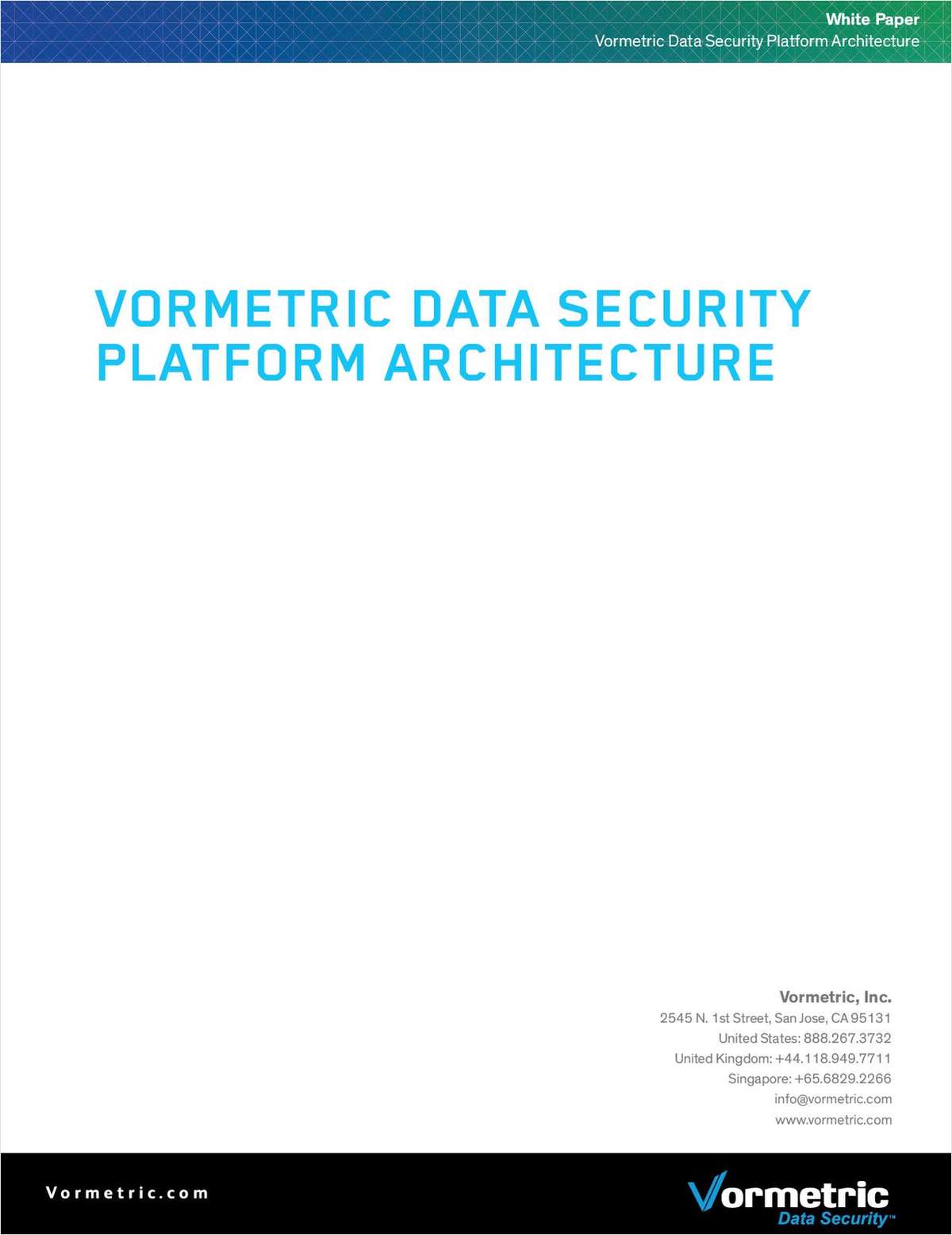 Vormetric Data Security Platform Architecture