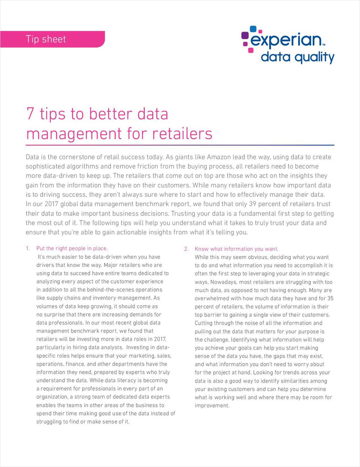 7 tips to better data management for retailers