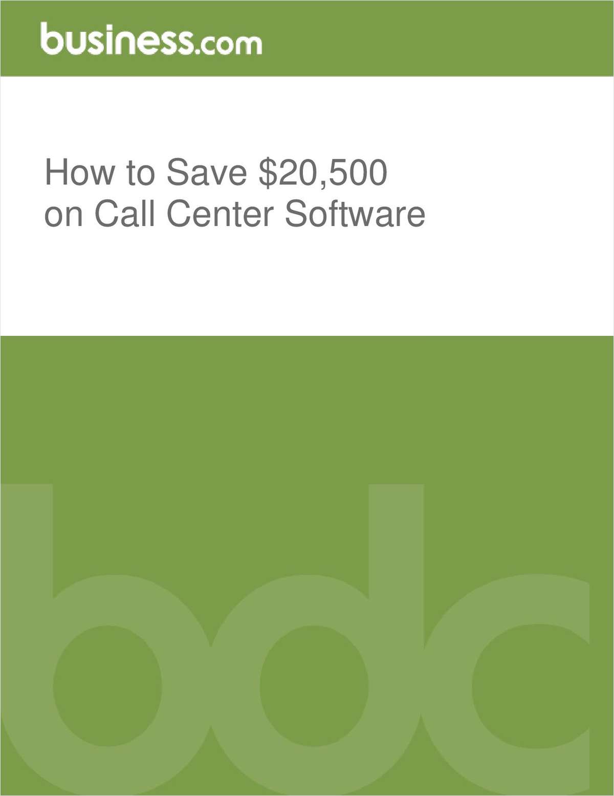 How to Save $20,500 on Call Center Software