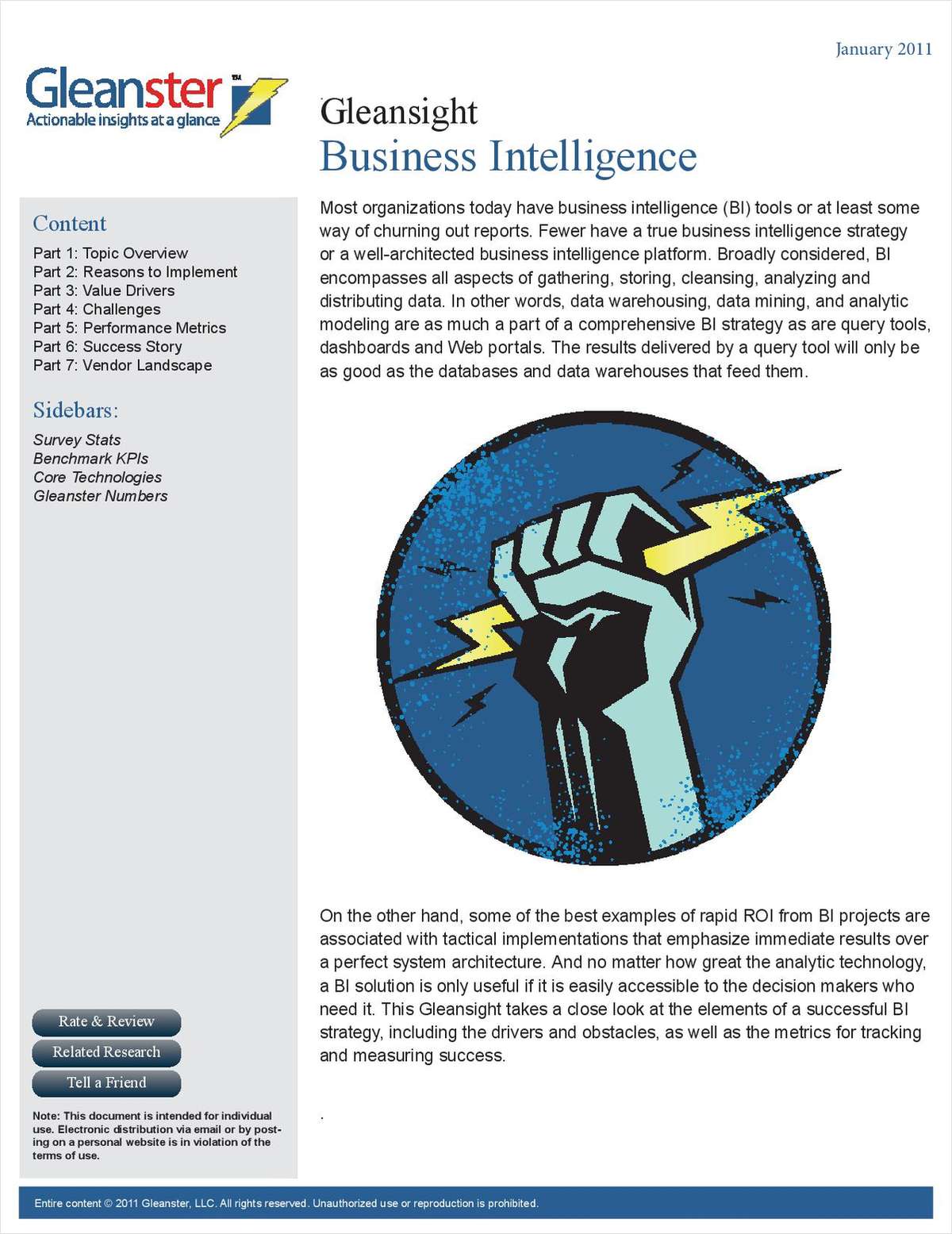 Business Intelligence Best Practices Benchmark Report